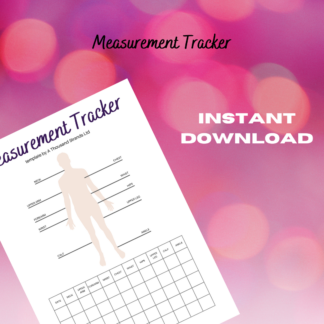 Measurement Tracker Printable